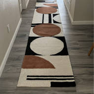 Antoni Handmade Wool Ivory/Black/Brown Rug & Reviews | AllModern